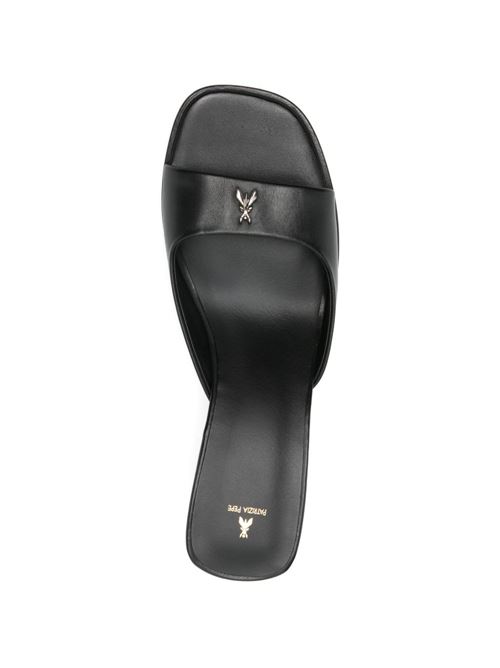 Sandalo donna Patrizia Pepe nero in pelle con cinturino alla caviglia PATRIZIA PEPE | 8X0108L026K103